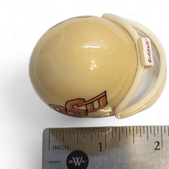 Oklahoma State University Cowboys OSU Mini Football Helmet, Riddell, 2", Pre-own - Picture 5 of 7